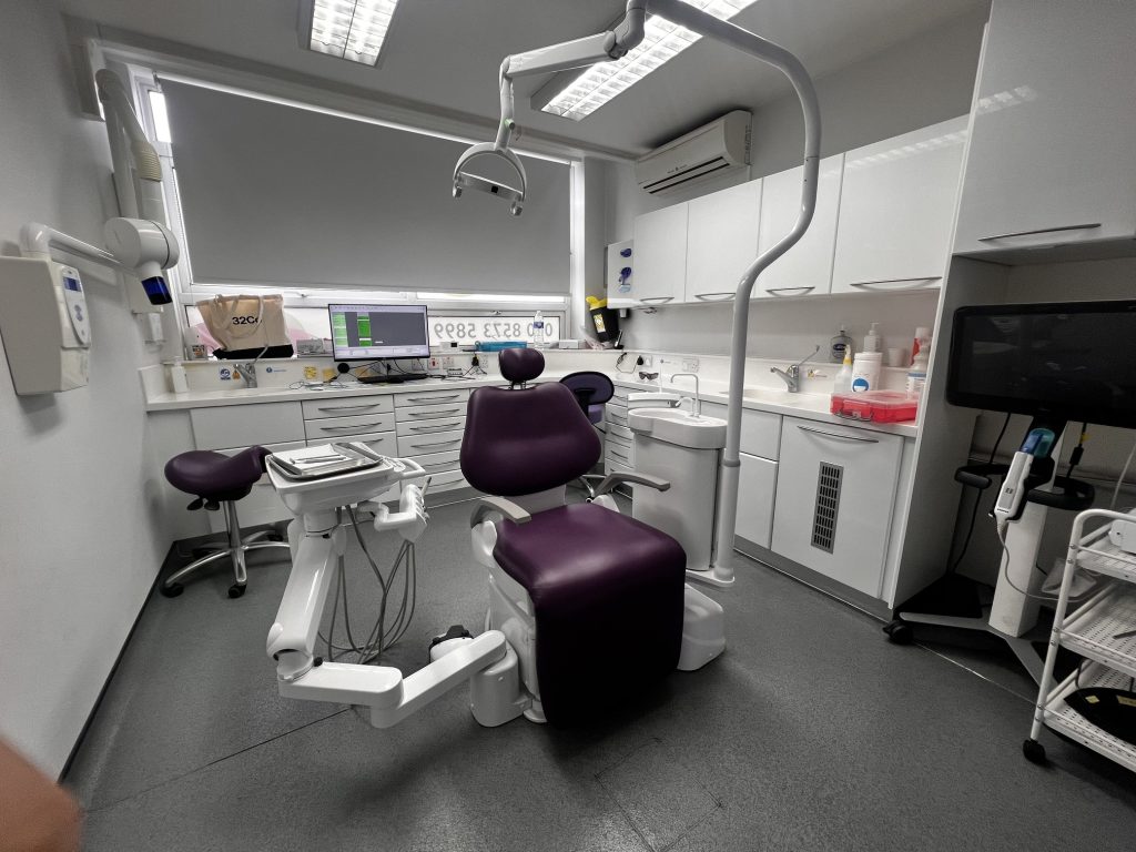 dental treatment room at Hayes Dental Clinic in Middlesex
